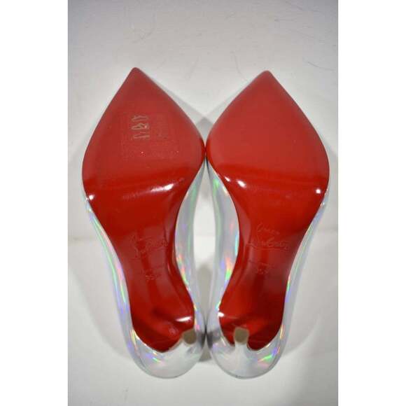 Christian Louboutin Hot Chick 100 Bianco White Patent Psychic AB Heel Pump 35.5 - Picture 12 of 12